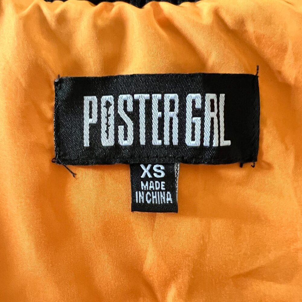 Poster Girl Black Bomber Jacket with Poison/Scorpion Embroidered Motif Size XS - Picture 6 of 8